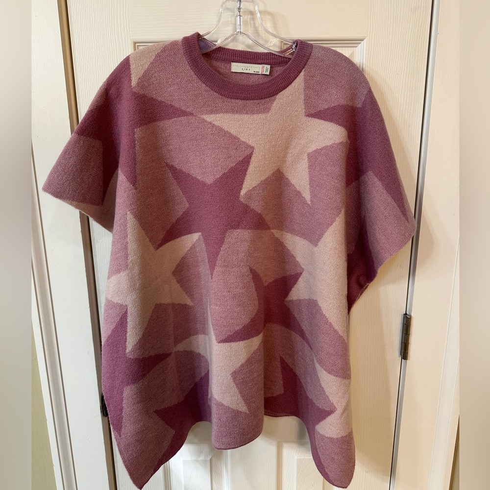 Stella McCartney Kids Pink Star Sweater Poncho Trendy Hip Chic Fashionista